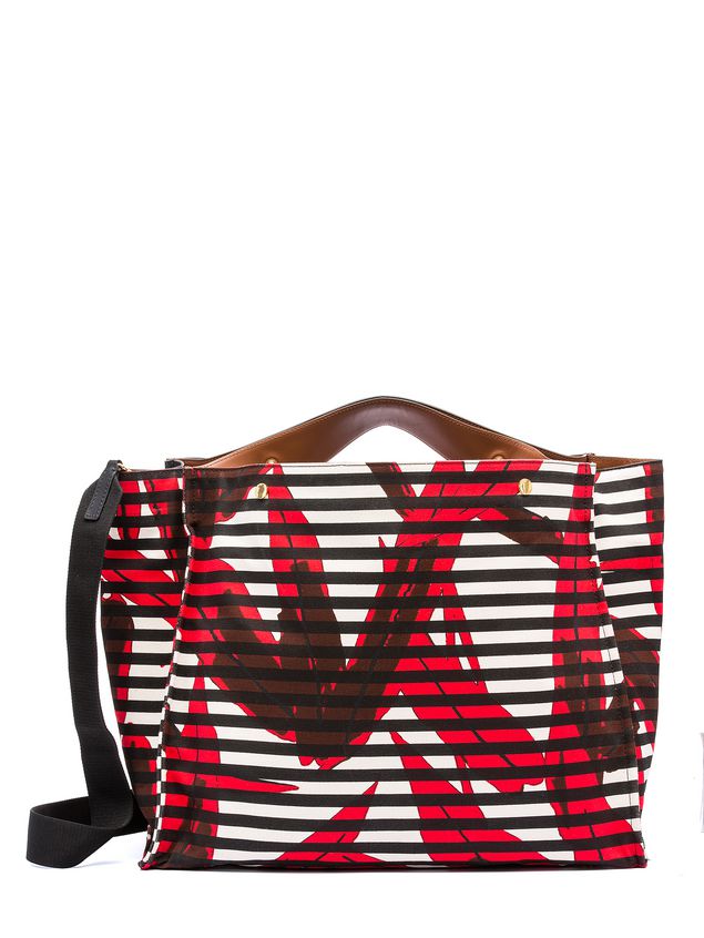 VOILE Shopping Bag In Canvas Swash Print From The Marni Spring