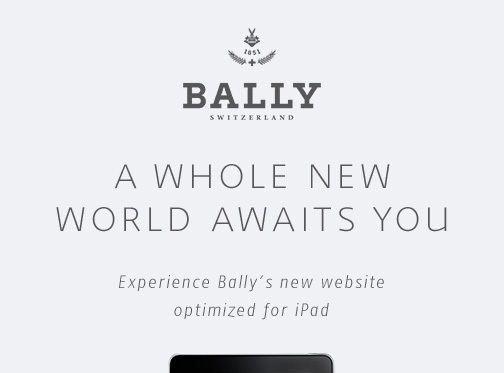 Experience Bally’s new website