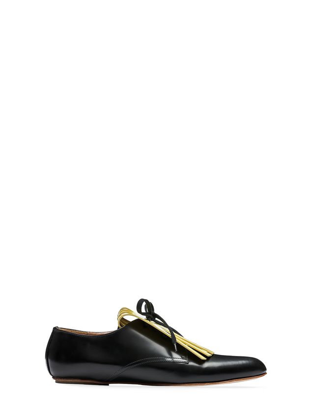 Lace Up In Two Tone Baby Calfskin, Elongated Toe ‎ | Marni