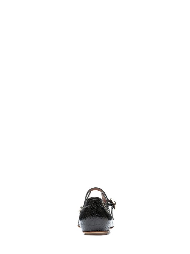 Ballet Flats Marni Ballet flat in Ayers, beads in rubber and rhinestone Woman
