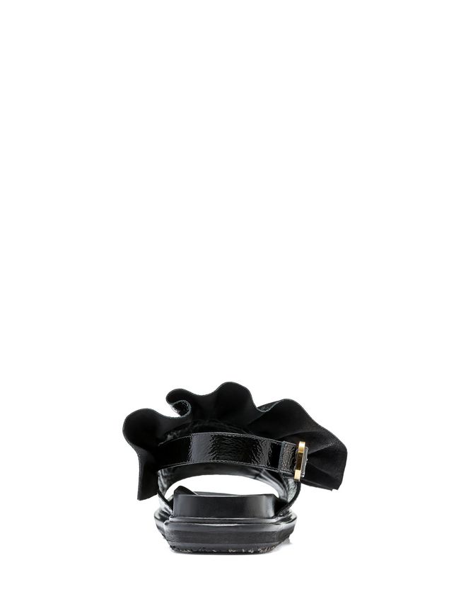 Fussbett Marni Fussbett in varnished calfskin with ruffle Woman