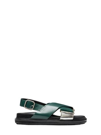 Marni Fussbett in laminated calfskin with contrasting insets Woman