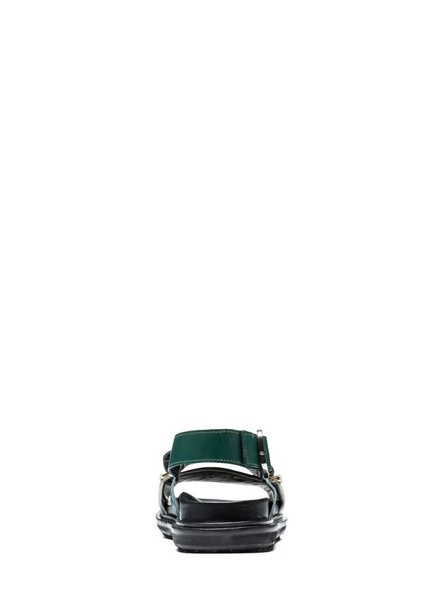 Fussbett Marni Fussbett in laminated calfskin with contrasting insets Woman