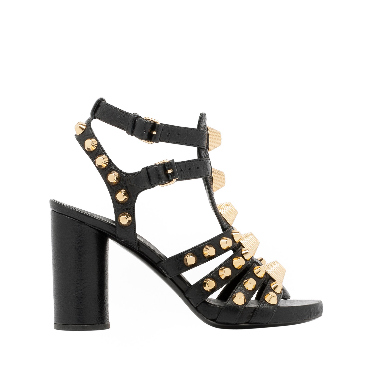 Balenciaga Giant Gold Sandals | Black | Women's Arena Shoes
