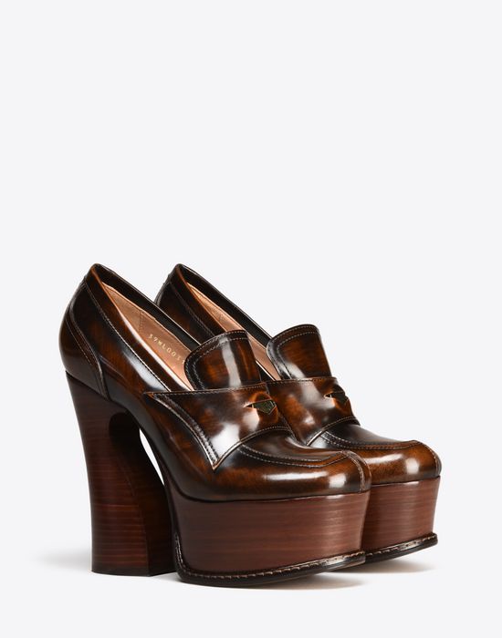 womens platform penny loafers
