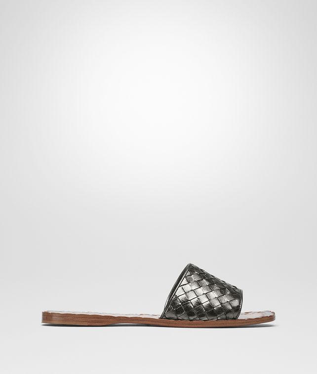 BOTTEGA VENETA RAVELLO SANDALS IN ARGENTO ANTIQUE INTRECCIATO CALF Sandals Woman fp