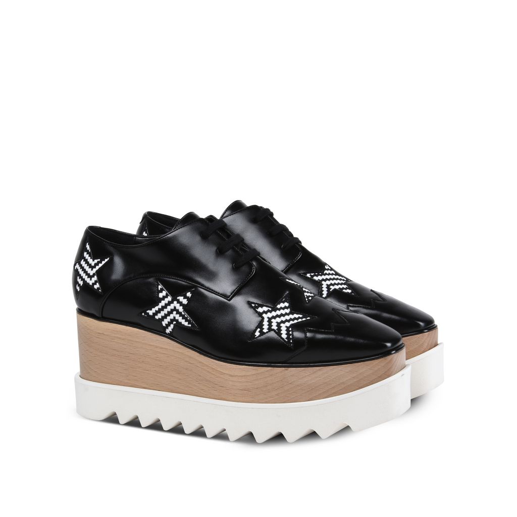 Black Elyse Woven Star Shoes - Stella Mccartney