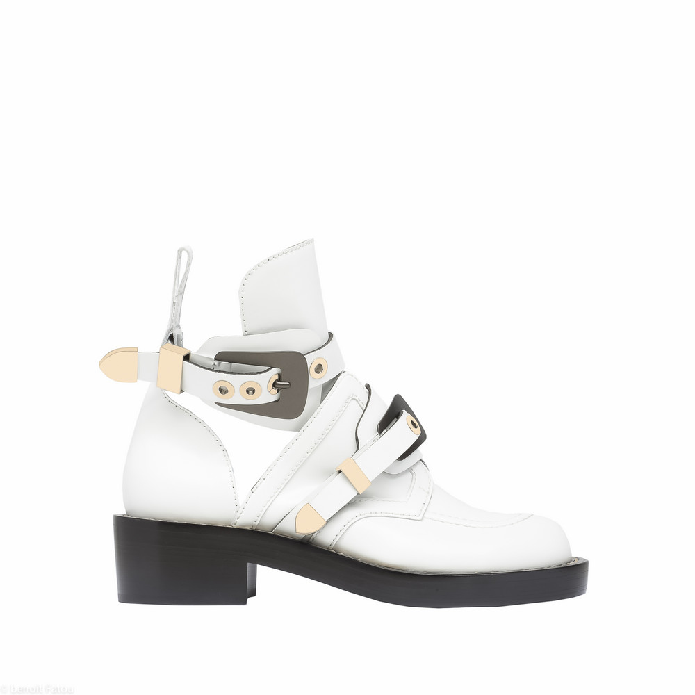 balenciaga ceinture boots white