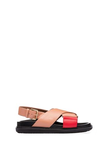 Marni Crisscross fussbett in calfskin Woman