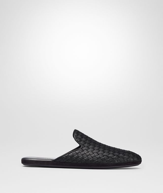 BOTTEGA VENETA NERO INTRECCIATO CALF FIANDRA SLIPPER Slippers and Loafers Man fp