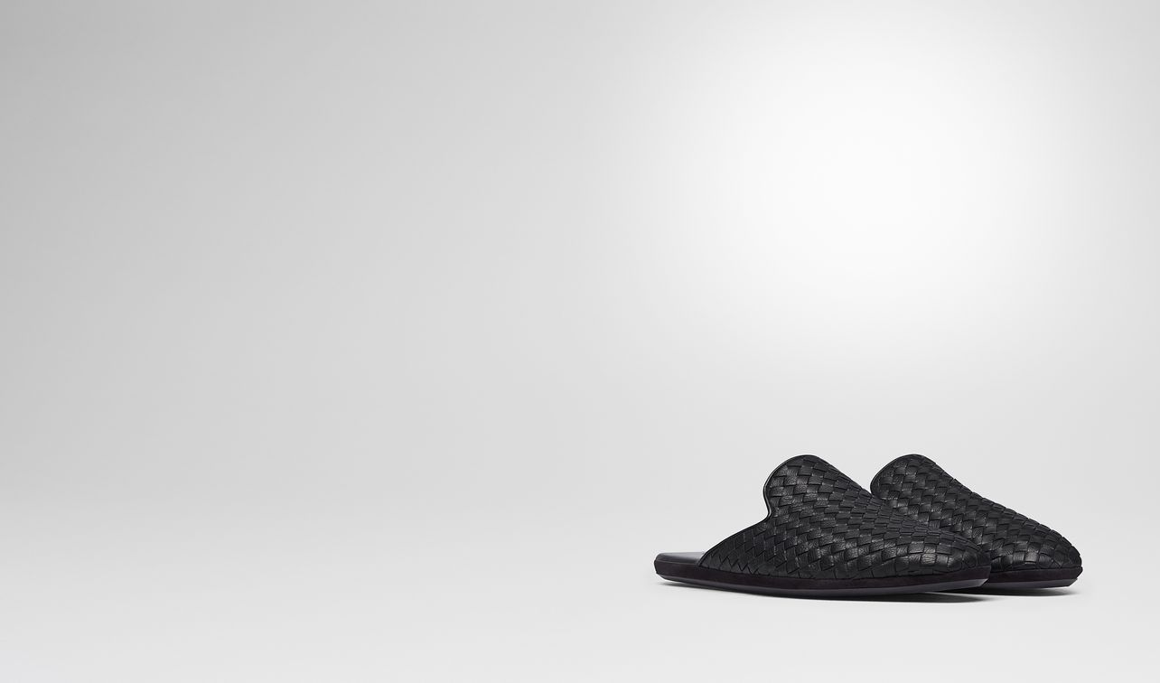 nero intrecciato calf fiandra slipper landing
