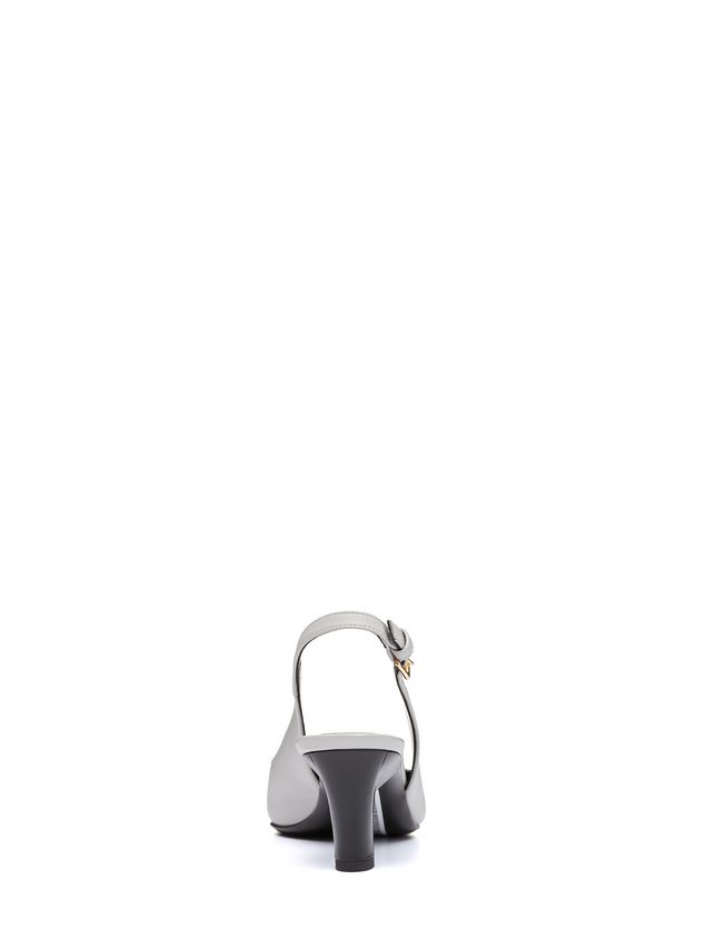Sling Back Shoe Marni Sandal in calfskin with button Woman