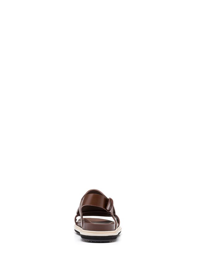 Fussbett Marni Two-band sandal in calfskin Woman