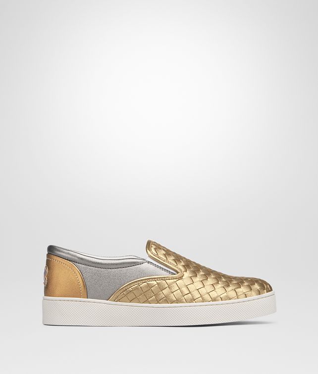 BOTTEGA VENETA MULTICOLOR INTRECCIATO NAPPA LAMÉ DODGER SNEAKER Trainers Woman fp