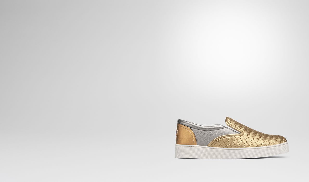 multicolor intrecciato nappa lamé dodger sneaker landing