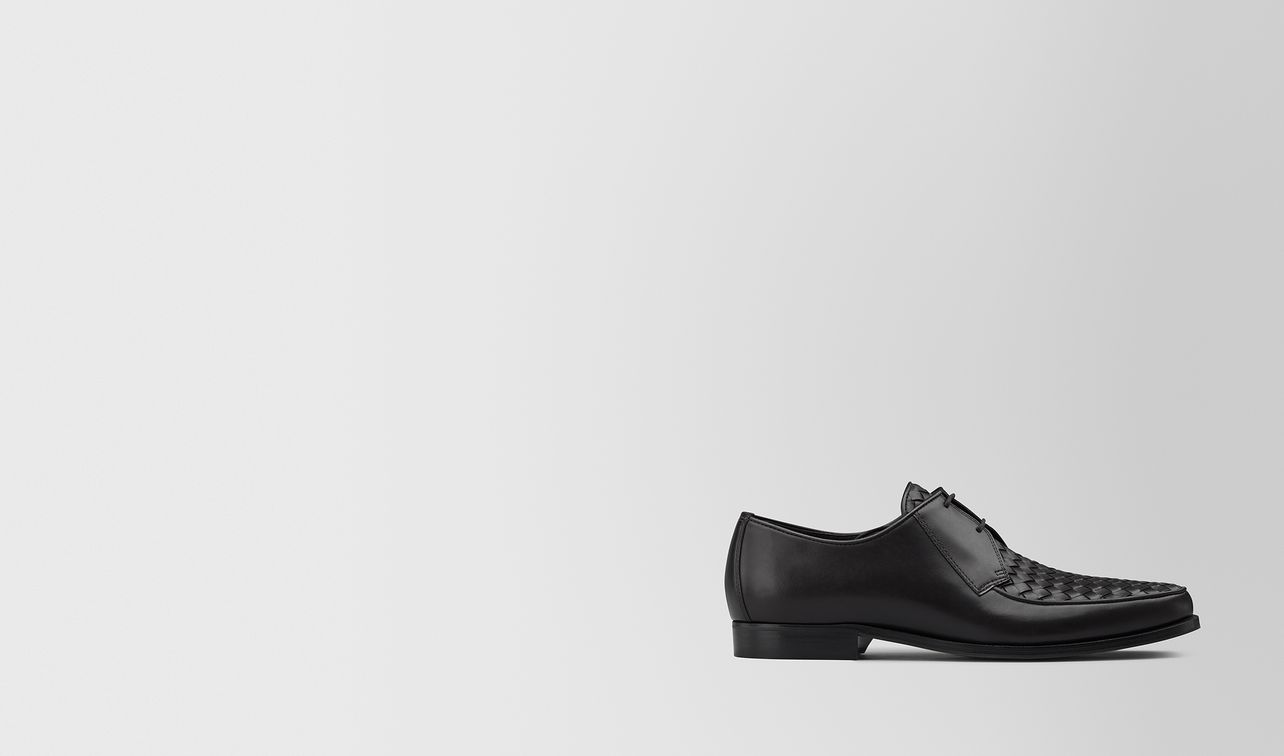 chet derby shoe in intrecciato calf leather landing