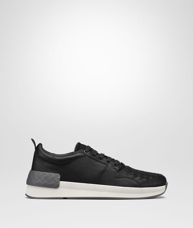BOTTEGA VENETA BV GRAND SNEAKER IN NERO CALF AND FABRIC Trainers Man fp