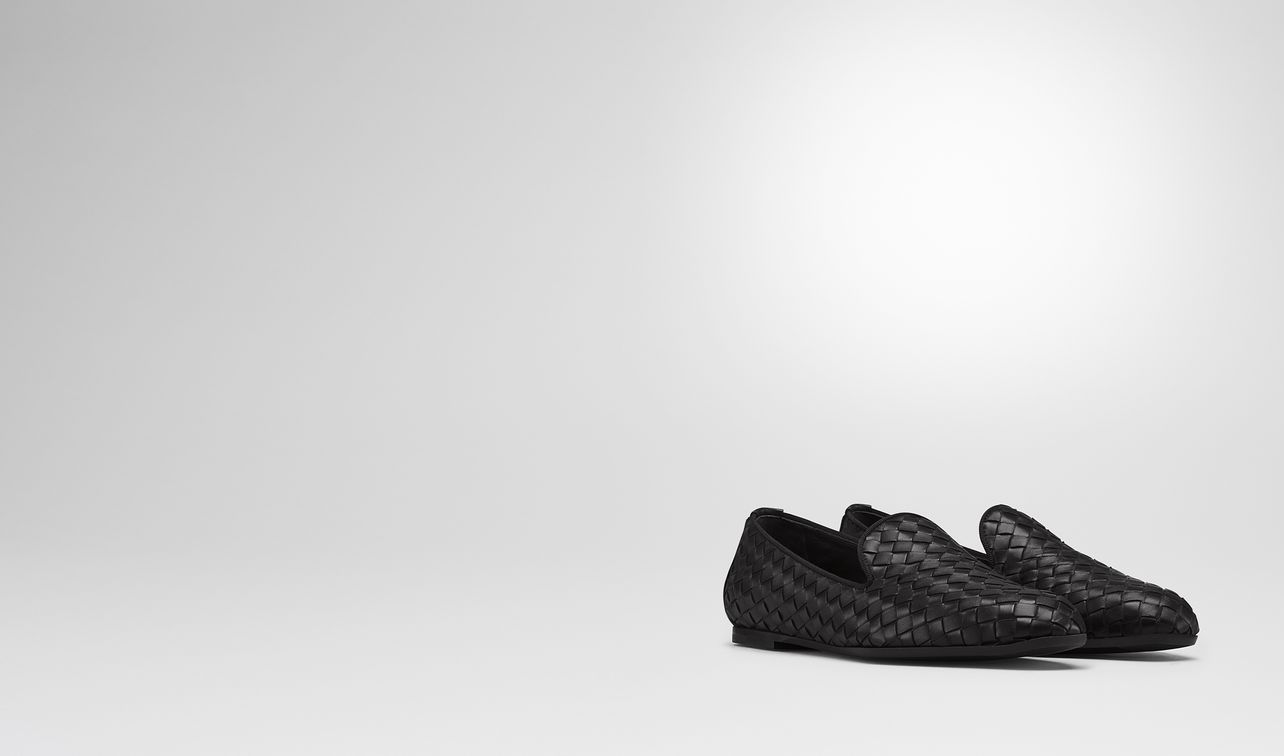 nero intrecciato nappa fiandra slipper landing