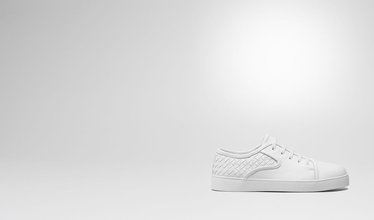 bianco intrecciato nappa dodger sneaker landing