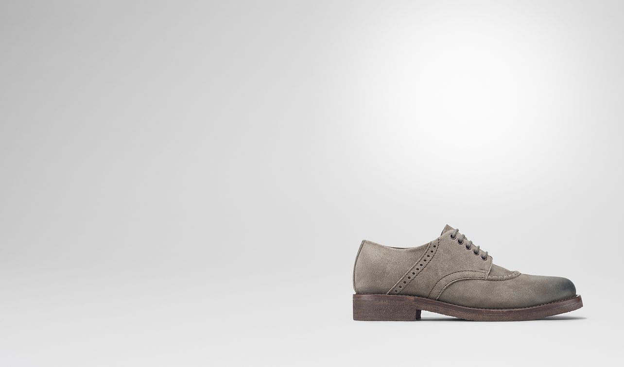thibald lace up in steel suede landing