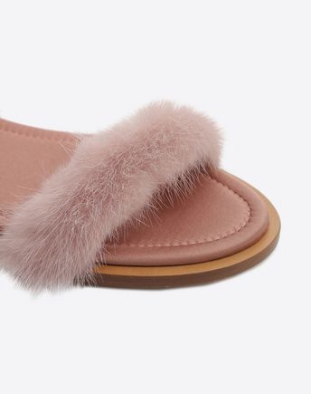 valentino mink fur sandals