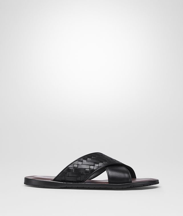 BOTTEGA VENETA NERO INTRECCIATO CALF SAPA CRISSCROSS SANDAL Sandals Woman fp