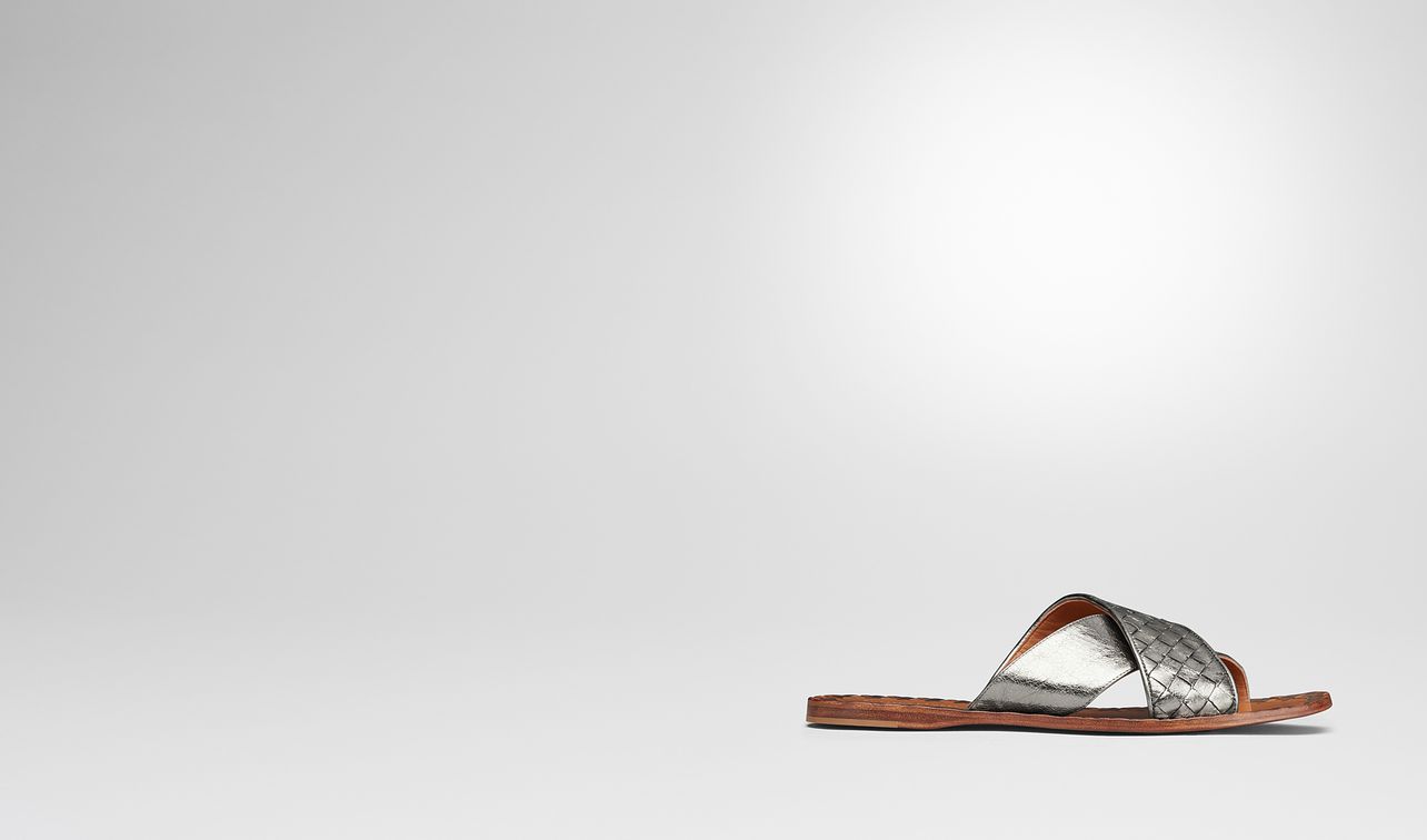 argento antique intrecciato furrow metal ravello sandal landing