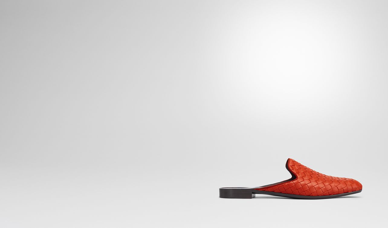 dark terracotta intrecciato nappa fiandra slipper landing