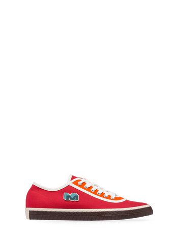 Marni Low-top sneaker in red canvas Man