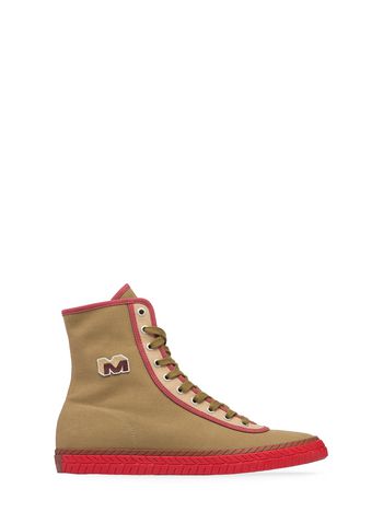Marni High-top sneaker in sand canvas Man