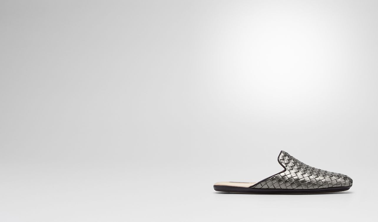 argento antique intrecciato furrow metal fiandra slipper landing