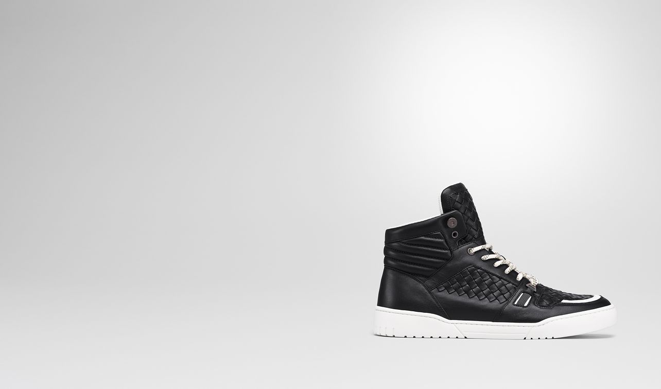 nero intrecciato calf heeze sneaker landing
