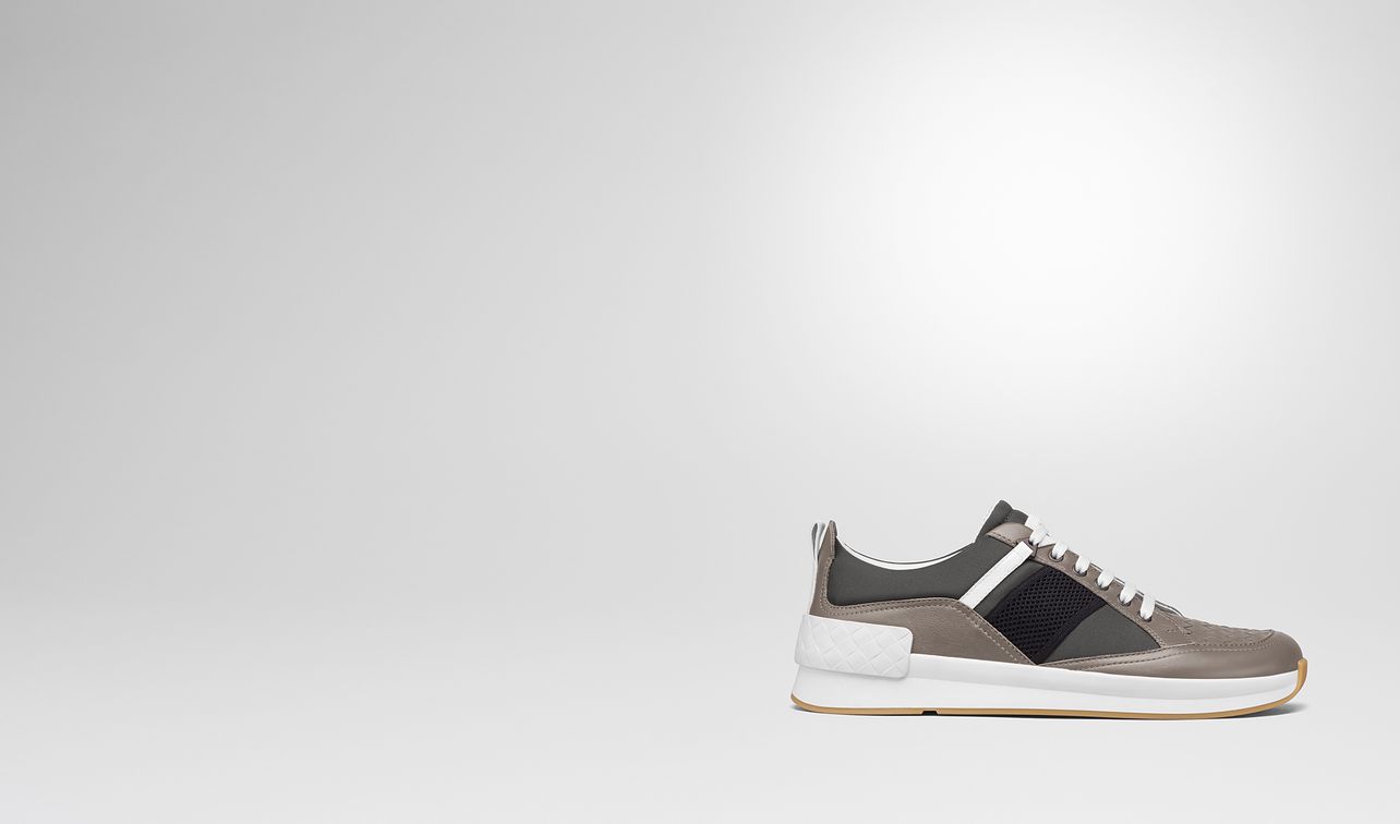 sneaker bv grand in tessuto multicolor e vitello steel landing