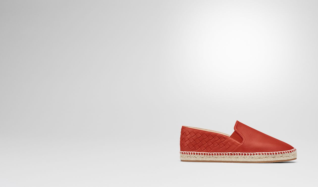 espadrillas gala in intrecciato nappa terracotta scuro landing