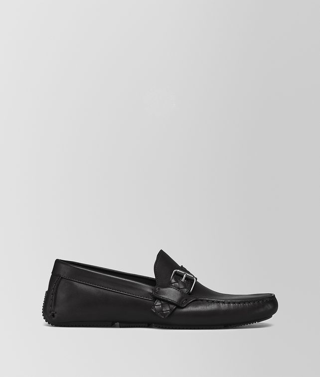 BOTTEGA VENETA NERO CALF WAVE BUCKLE DRIVER Slippers and Loafers Man fp