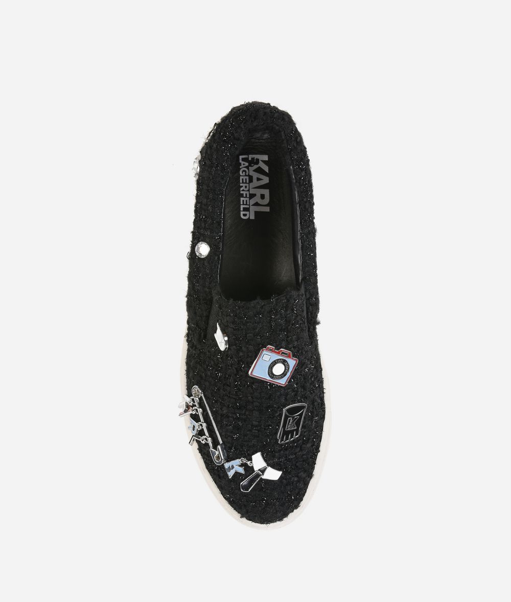 KARL LAGERFELD KUPSOLE Souvenir Pin Slip-on Sneakers Woman d