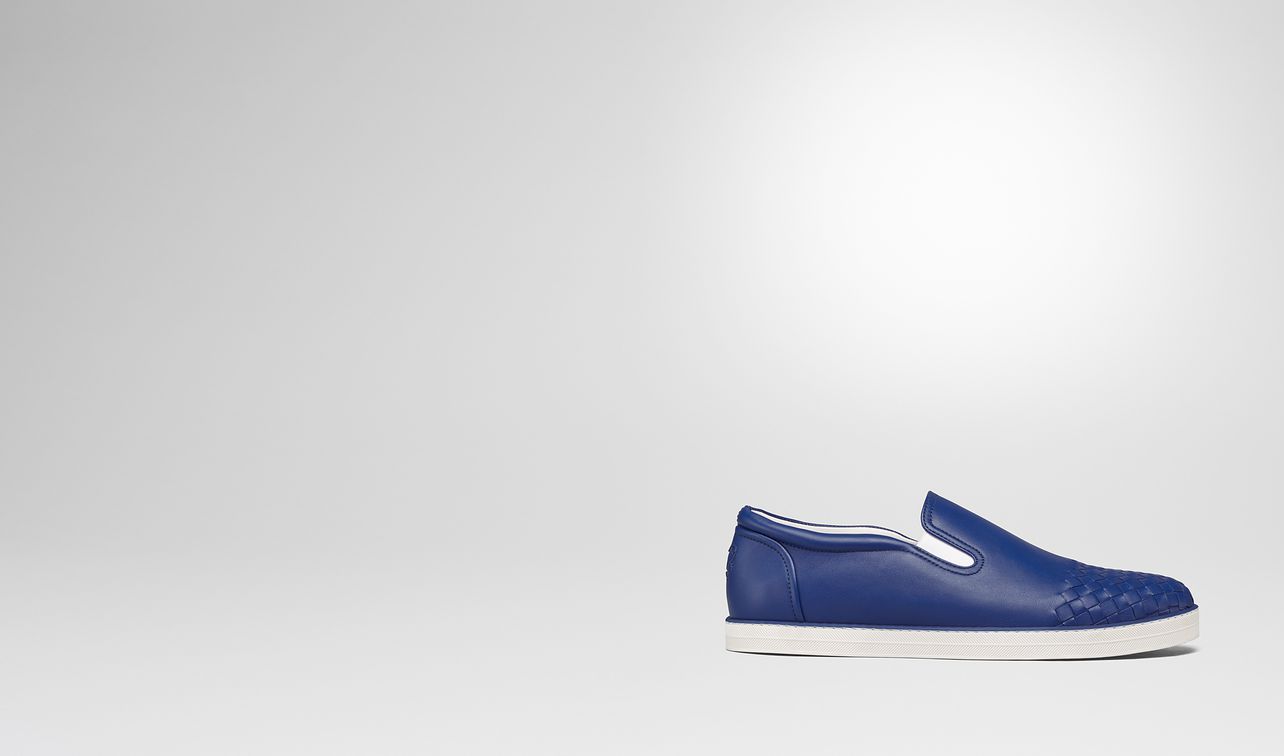 bianco intrecciato calf sail sneaker landing