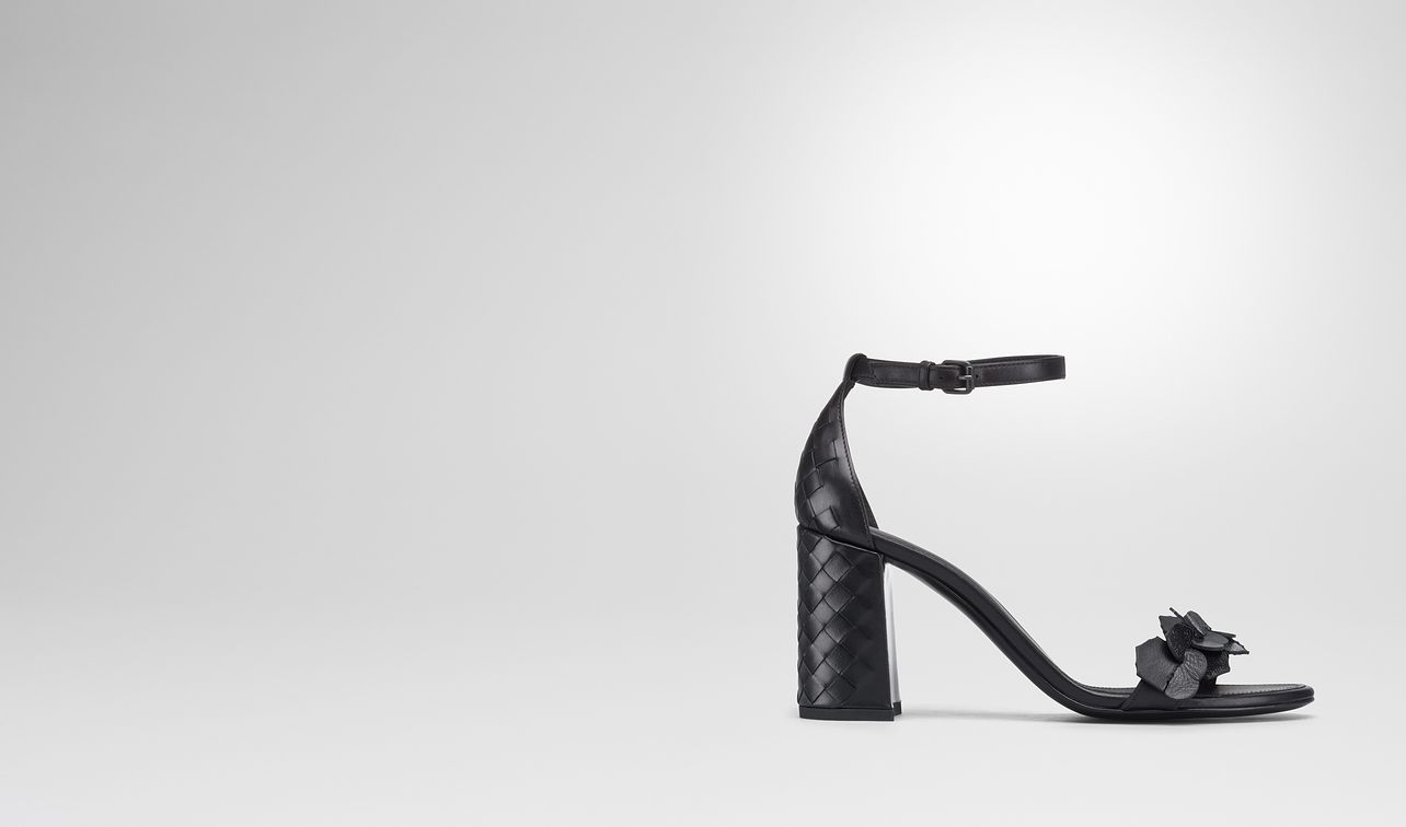 nero intrecciato calf karung cherbourg sandal landing