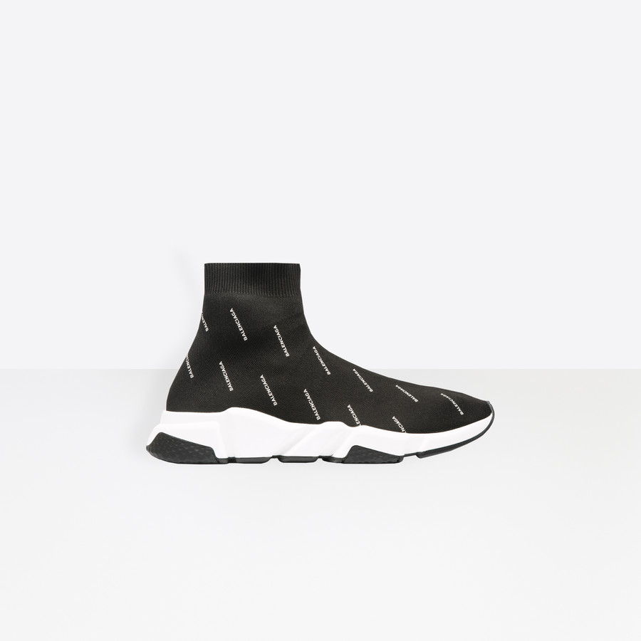 balenciaga speed trainer og black white