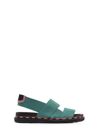 Marni Two-strap Fussbett in blue fabric Woman