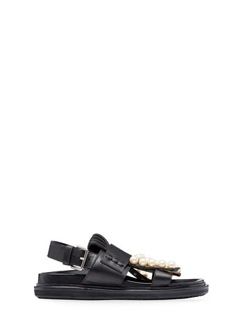 Marni Fussbett strap sandal in calfskin Woman