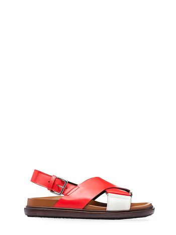 Marni Crossover Fussbett with leather strap Woman