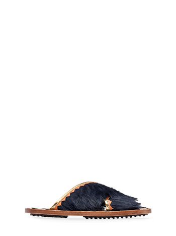 Marni Mule sandal in fur Woman