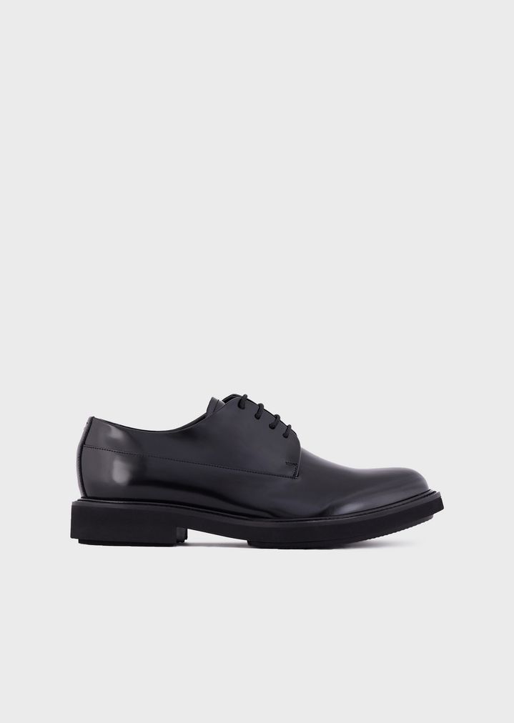 Derby shoes in brushed leather | Man 