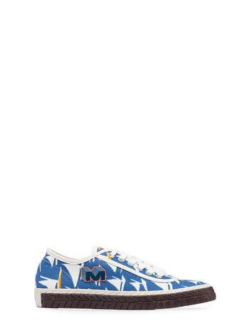 Marni Low-top sneaker in light blue canvas Woman