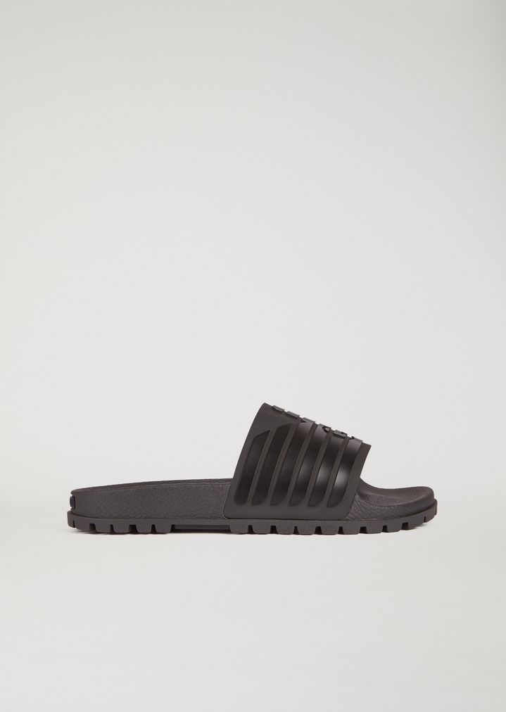 Chanclas de goma con banda con logotipo Chanclas de goma con banda con logotipo