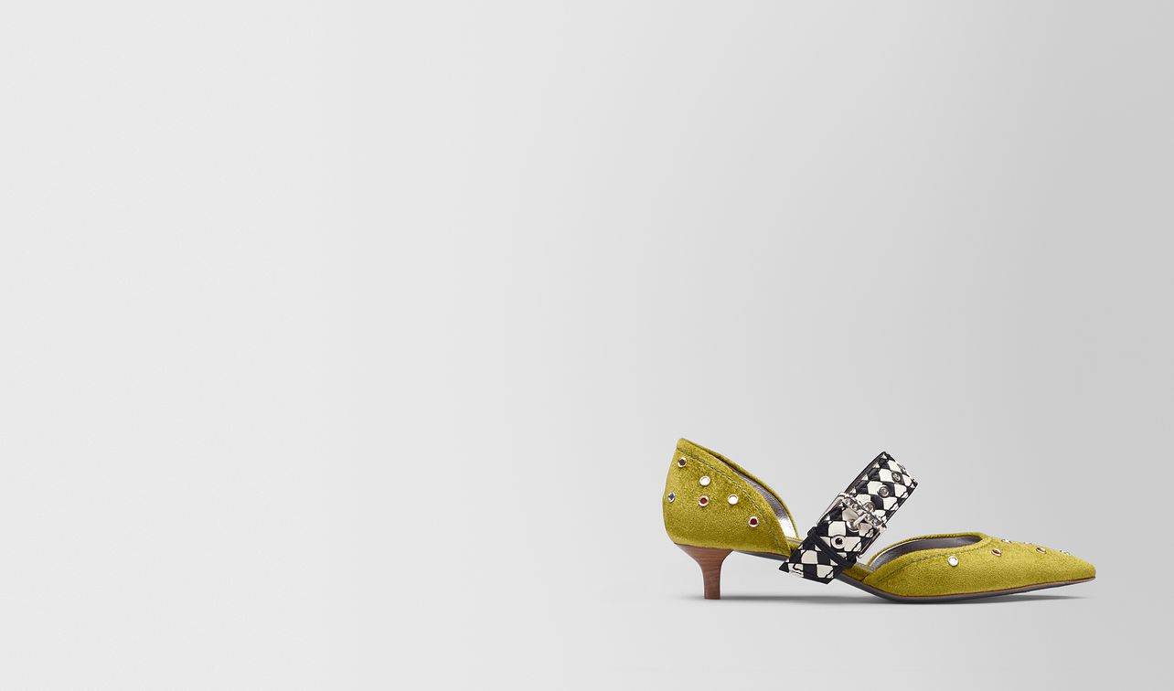 chamomile chenille d'orsay kitten heel landing