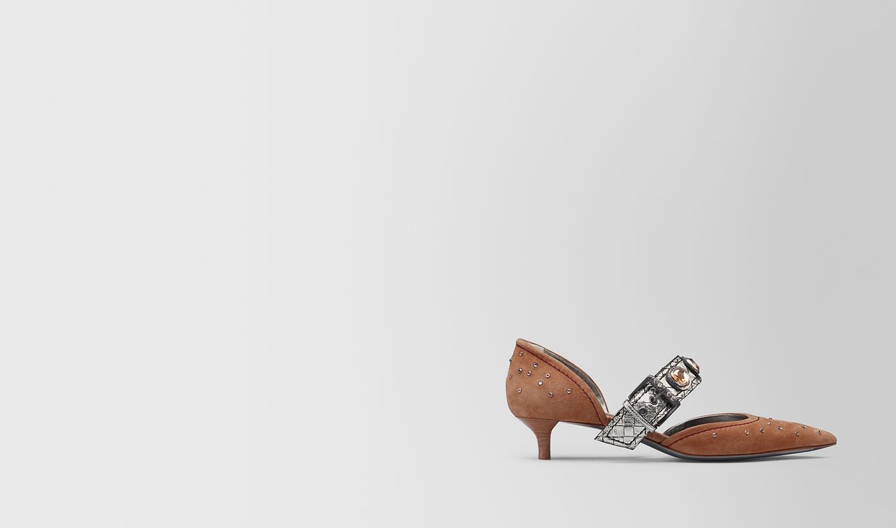 décolleté con tacco midi d'orsay in camoscio dahia landing