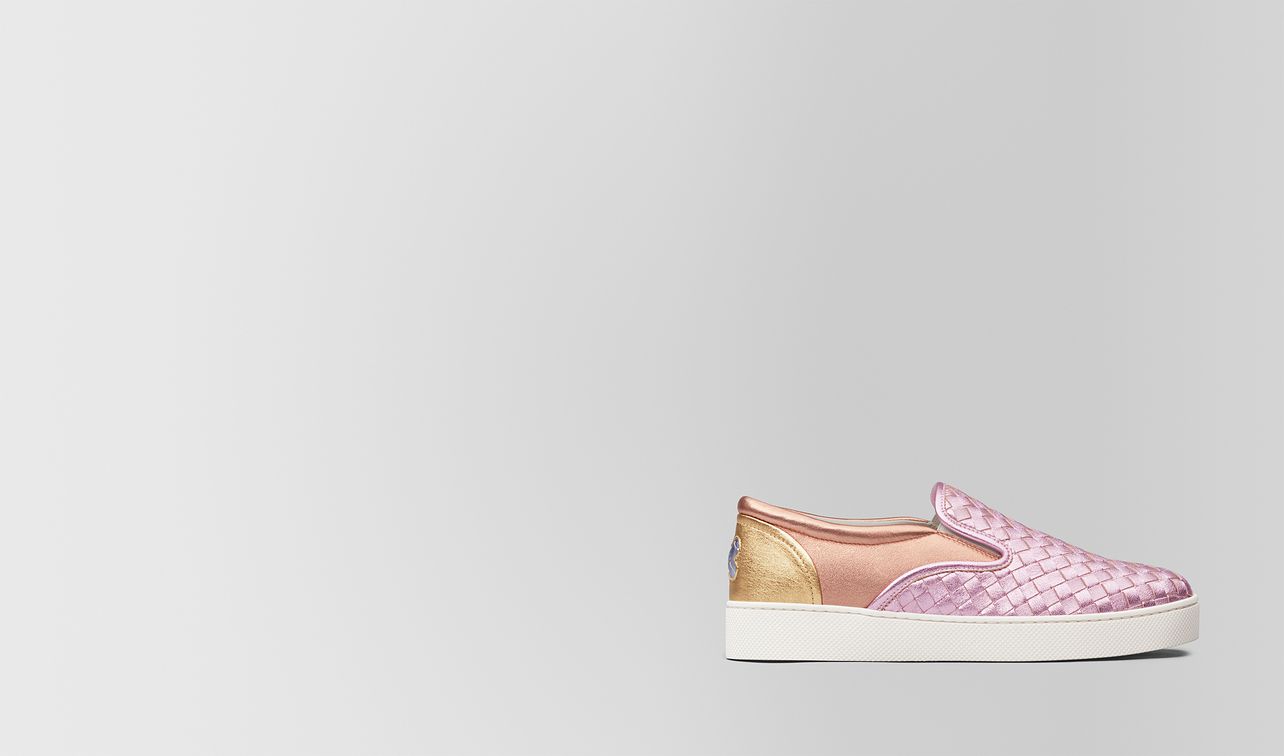 multicolor intrecciato nappa lamé dodger sneaker landing