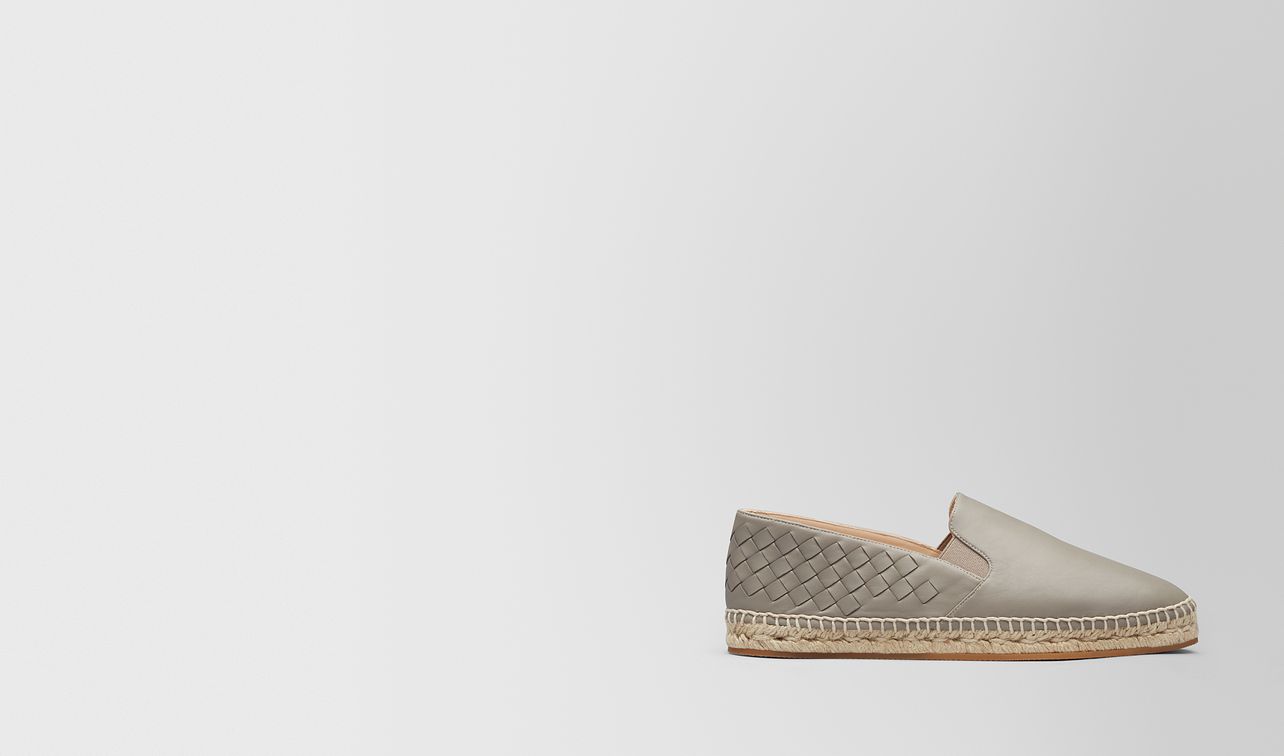 espadrillas gala in intrecciato nappa dark cement landing